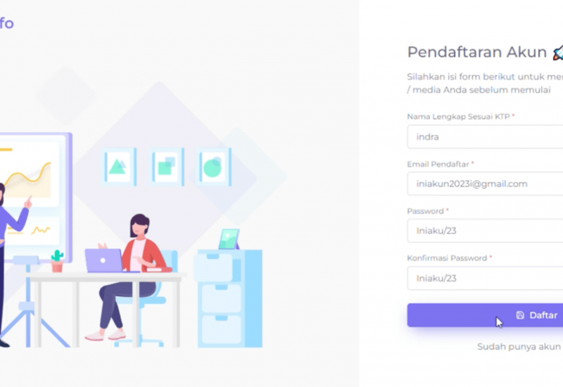 Tutorial Membuat Akun Mitra Kominfo Pekanbaru